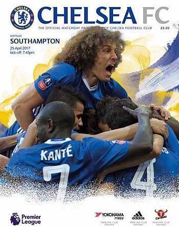 programme cover for Chelsea v Southampton, Tuesday, 25th Apr 2017