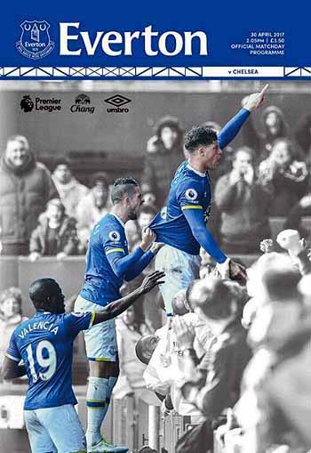 programme cover for Everton v Chelsea, Sunday, 30th Apr 2017