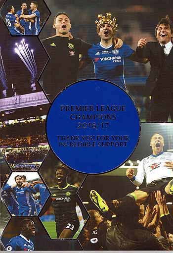 programme cover for Chelsea v Sunderland, Sunday, 21st May 2017