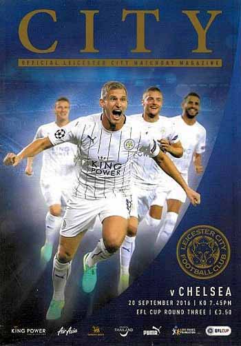 programme cover for Leicester City v Chelsea, Tuesday, 20th Sep 2016