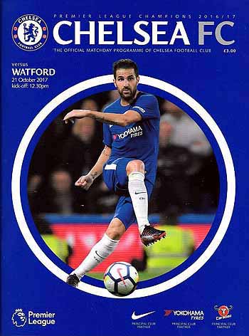 programme cover for Chelsea v Watford, Saturday, 21st Oct 2017