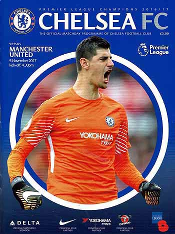 programme cover for Chelsea v Manchester United, Sunday, 5th Nov 2017