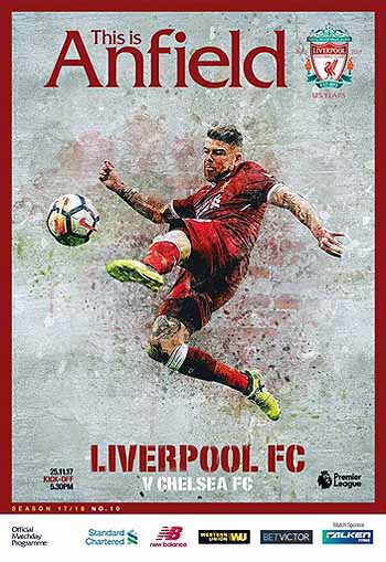 programme cover for Liverpool v Chelsea, Saturday, 25th Nov 2017