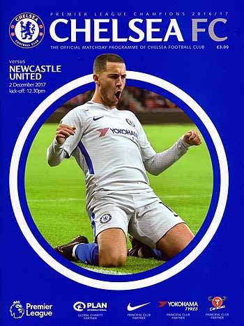 programme cover for Chelsea v Newcastle United, Saturday, 2nd Dec 2017