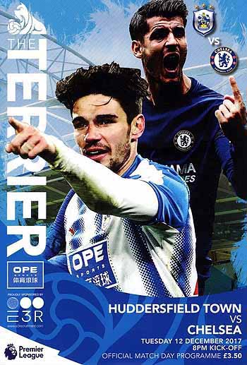 programme cover for Huddersfield Town v Chelsea, Tuesday, 12th Dec 2017