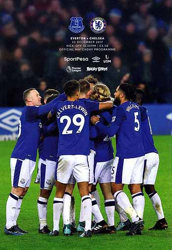 programme cover for Everton v Chelsea, Saturday, 23rd Dec 2017