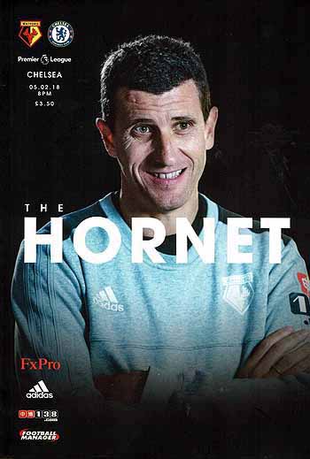 programme cover for Watford v Chelsea, Monday, 5th Feb 2018