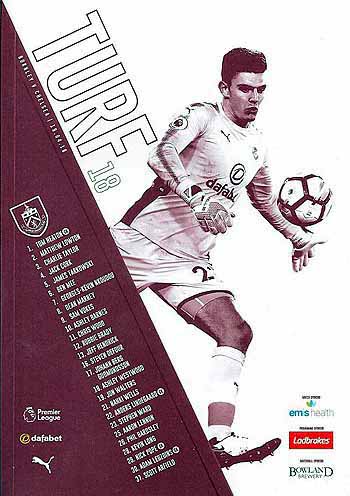 programme cover for Burnley v Chelsea, Thursday, 19th Apr 2018