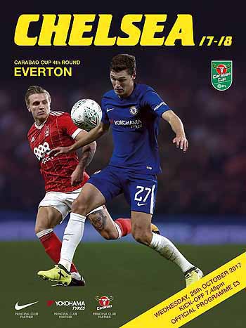 programme cover for Chelsea v Everton, Wednesday, 25th Oct 2017