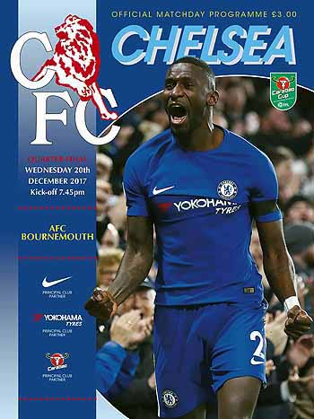 programme cover for Chelsea v Bournemouth, Wednesday, 20th Dec 2017