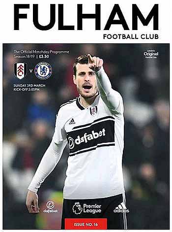 programme cover for Fulham v Chelsea, Sunday, 3rd Mar 2019
