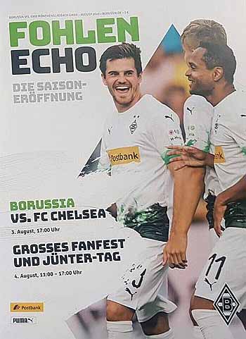 programme cover for Borussia Monchengladbach v Chelsea, Saturday, 3rd Aug 2019
