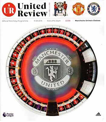 programme cover for Manchester United v Chelsea, 11th Aug 2019