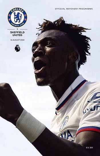 programme cover for Chelsea v Sheffield United, Saturday, 31st Aug 2019