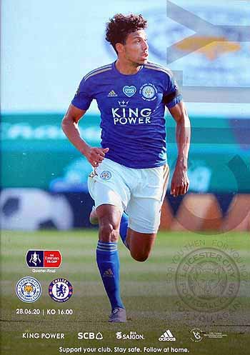 programme cover for Leicester City v Chelsea, Sunday, 28th Jun 2020