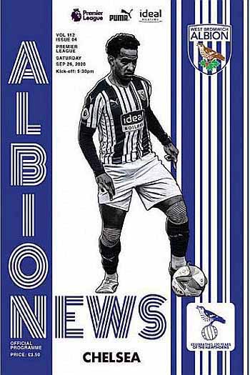 programme cover for West Bromwich Albion v Chelsea, Saturday, 26th Sep 2020