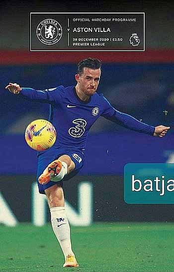 programme cover for Chelsea v Aston Villa, Monday, 28th Dec 2020