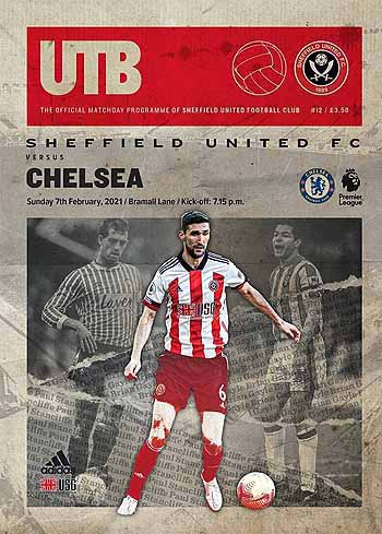 programme cover for Sheffield United v Chelsea, Sunday, 7th Feb 2021