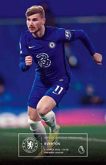 programme cover for Chelsea v Everton, Monday, 8th Mar 2021