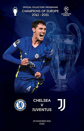 programme cover for Chelsea v Juventus, Tuesday, 23rd Nov 2021