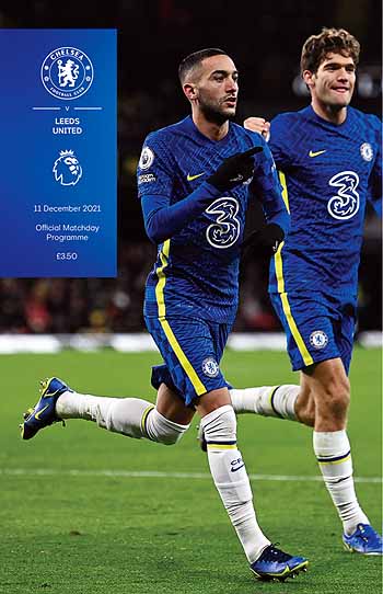 programme cover for Chelsea v Leeds United, Saturday, 11th Dec 2021