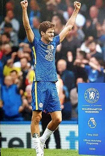 programme cover for Chelsea v Wolverhampton Wanderers, Saturday, 7th May 2022