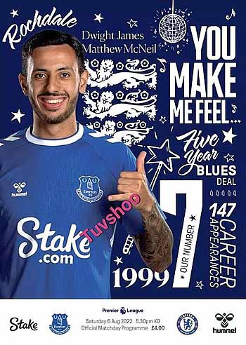programme cover for Everton v Chelsea, Saturday, 6th Aug 2022