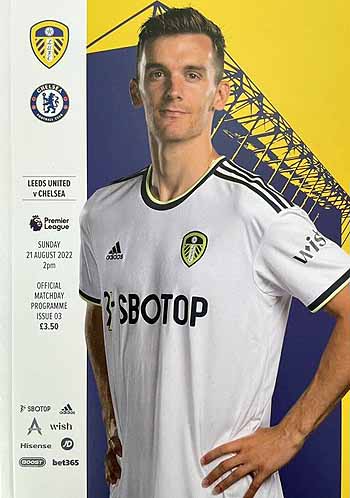 programme cover for Leeds United v Chelsea, Sunday, 21st Aug 2022