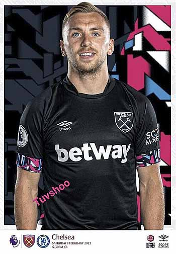 programme cover for West Ham United v Chelsea, Saturday, 11th Feb 2023