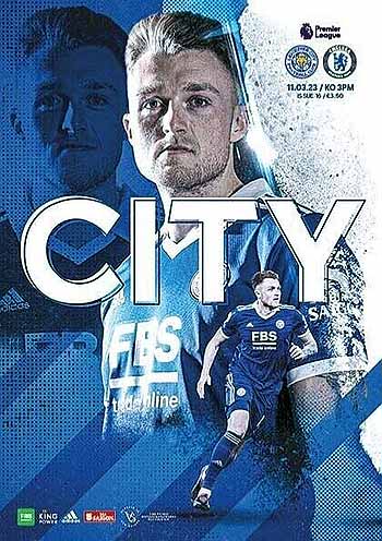 programme cover for Leicester City v Chelsea, 11th Mar 2023