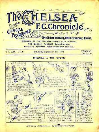 programme cover for Chelsea v Blackburn Rovers, Saturday, 1st Sep 1923
