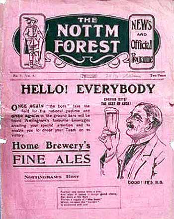 programme cover for Nottingham Forest v Chelsea, 31st Aug 1925